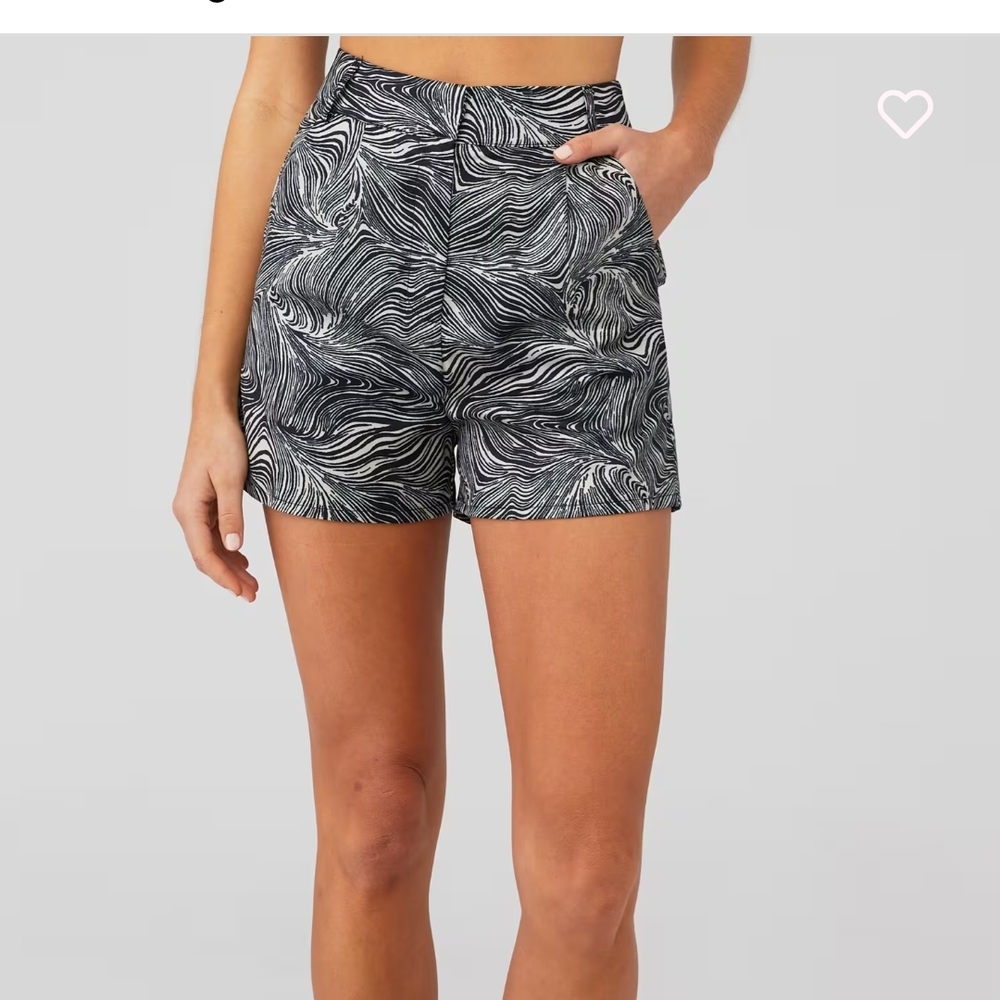 4th & Reckless Andie High Waisted Zebra Print Shorts